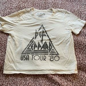 Def Leppard crop top
